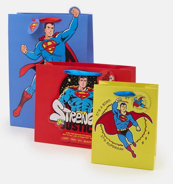 Sinsay - Sada 3 dárkových tašek Superman - vícebarevná