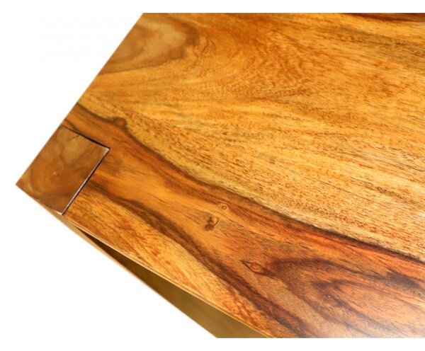 Barový jídelní stůl 120x110x80 z indického masivu palisandr