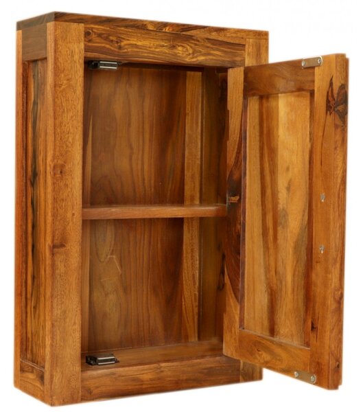 Nástěnná skříňka do koupelny 40x60x15 Nela z indického masivu palisandr