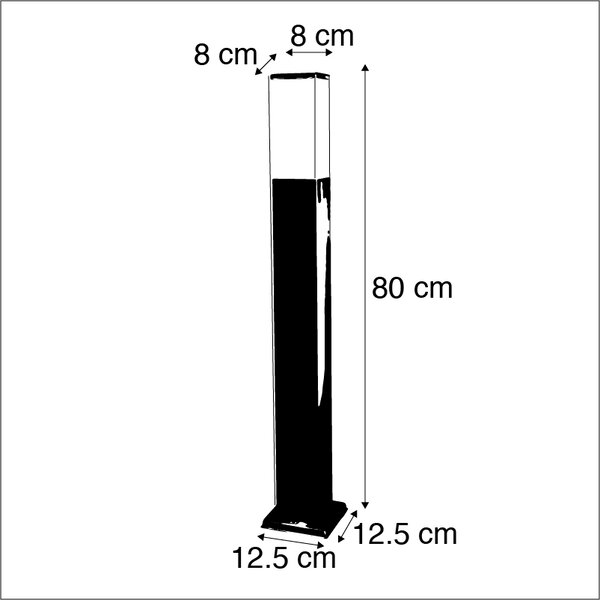 Moderní venkovní nástěnné svítidlo ocel 80 cm IP44 - Malios