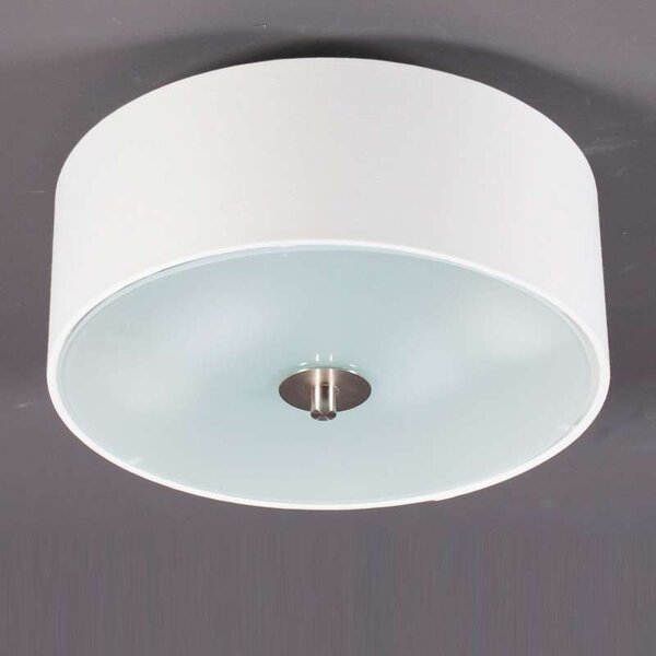 Rustikální stropní svítidlo bílé 30 cm - Drum