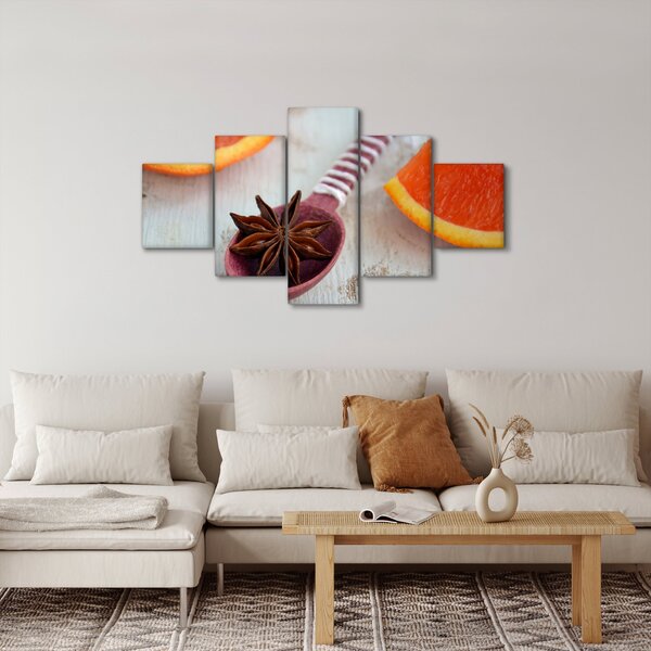 Obraz skořice na lžíci (125x70 cm)
