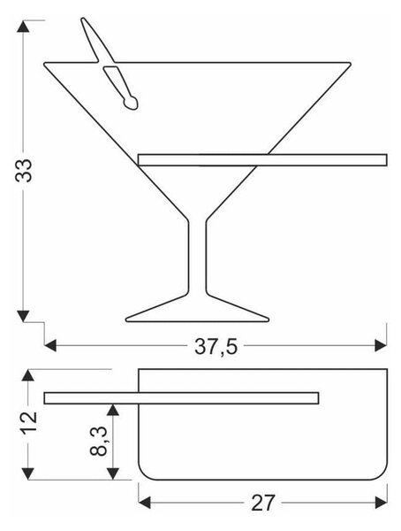 Modré LED nástěnné svítidlo Piccolo – Candellux Lighting