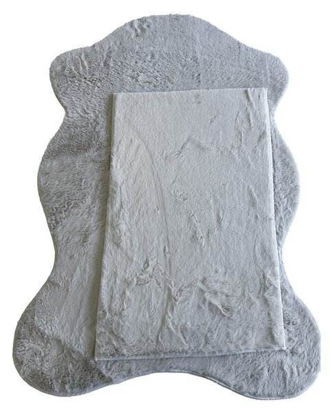 BE Koberec Puffy PUFFY 060 GREY - šedý obdélníkový Rozměr: 40x60 cm