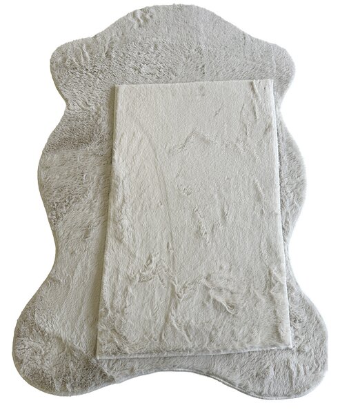 BE Koberec Puffy PUFFY 060 WHITE - bílý obdélníkový Rozměr: 40x60 cm