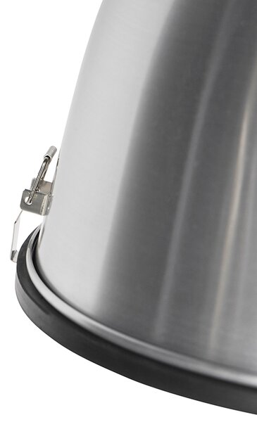 Průmyslové závěsné svítidlo hliník 38 cm stmívatelné - Anteros