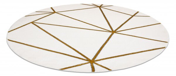 Koberec EMERALD exkluzivní 1013 kruh - glamour, geometrický krémový/zlatý