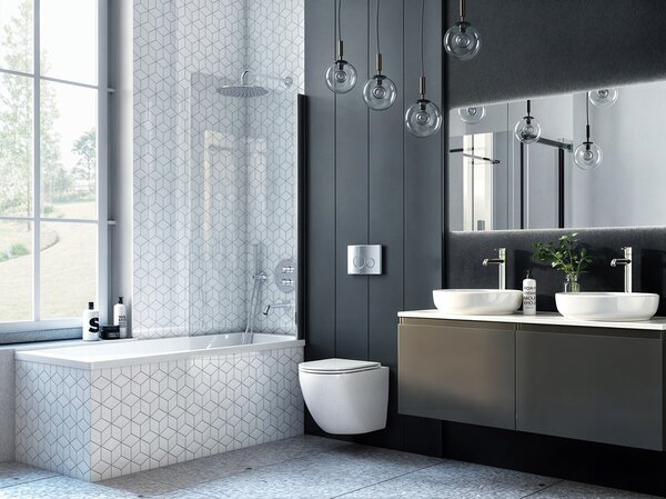 Oltens Lule splachovací tlačítko pro WC lesklý chrom 57102100
