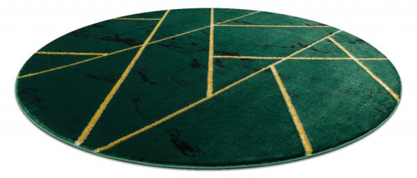 Koberec EMERALD exkluzivní 1012 kruh - glamour, marmur, geometrický zelený/zlatý