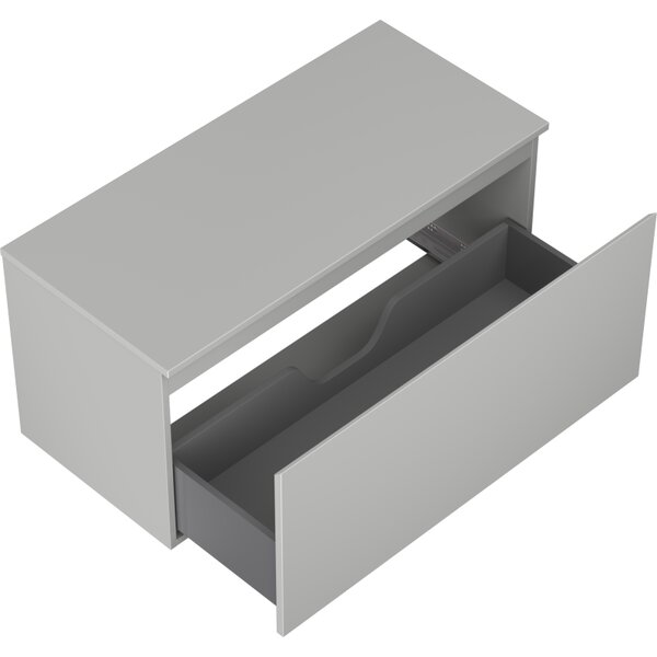 Mexen Orio, koupelnová skříňka 100 cm s horní částí, 1 zásuvka, šedá matná, 91A10-10047-1-BFC62