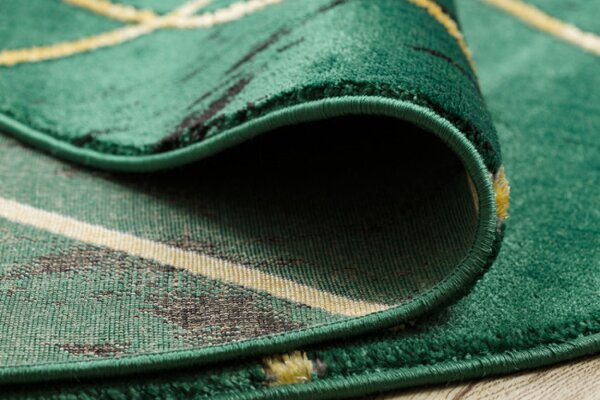 Koberec EMERALD exkluzivní 1012 kruh - glamour, marmur, geometrický zelený/zlatý