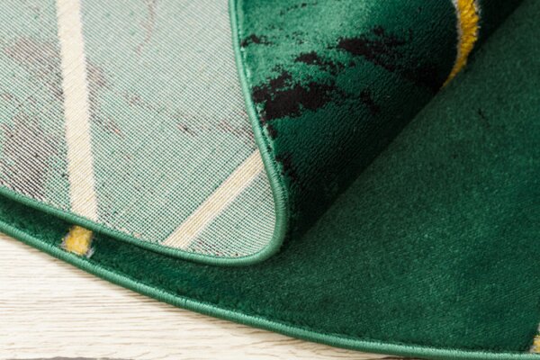 Koberec EMERALD exkluzivní 1012 kruh - glamour, marmur, geometrický zelený/zlatý