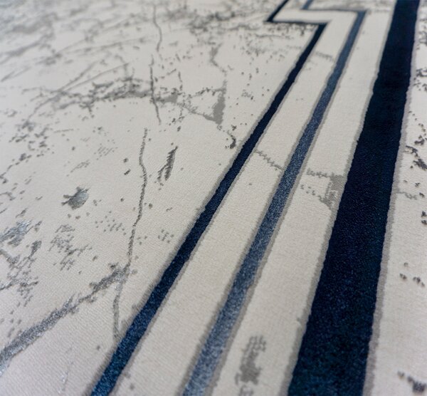 BE Koberec Allianz 6309 NAVY - tmavě modrý obdélníkový Rozměr: 60x100 cm