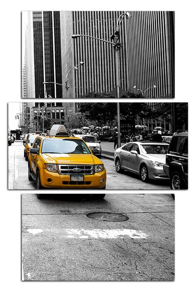 Obraz na plátně - Taxi z New Yorku - obdélník 7927ČC (90x60 cm)