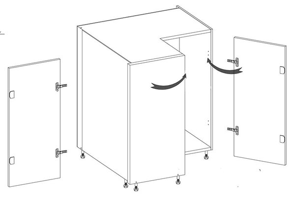 Kuchyňská linka GLAMOUR z | 172,5x312,5 cm | zelená mat