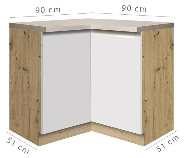 Kuchyňská linka GLAMOUR b | 232,5x290 cm | bílá mat