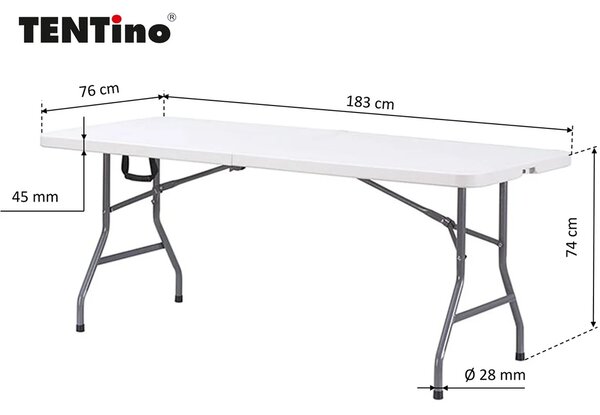TENTino Zahradní set GARDEN - STŮL 183x76 PŮL + 6x ŽIDLE
