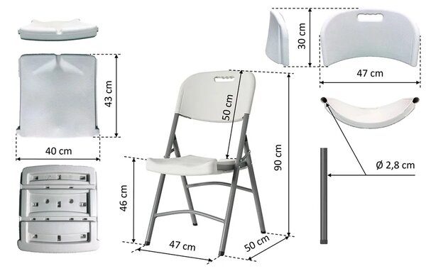 SET - KULATÝ STŮL 122 PŮLENÝ + 6x ŽIDLE