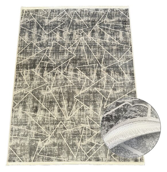 BE Koberec Creante 55064 GREY - šedý obdélníkový Rozměr: 80x150 cm