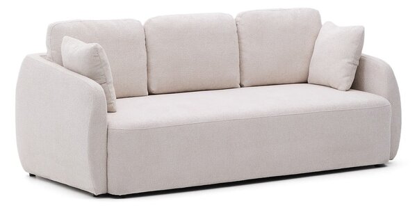 Krémová žinylková rozkládací pohovka 225 cm Laira – Kave Home