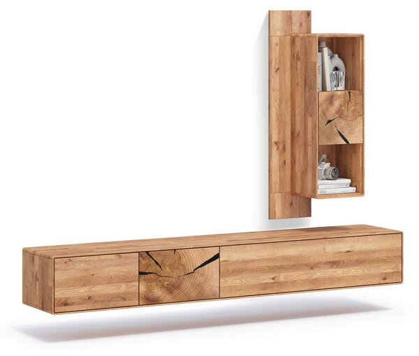 SOB Nábytek - Stolek pod TV z masivu 220 cm Lyon divoký - F01013704G