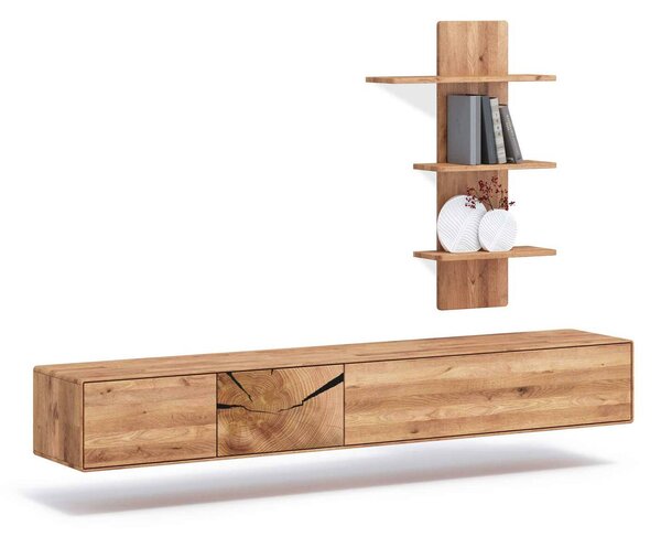 SOB Nábytek - Stolek pod TV z masivu 220 cm Lyon divoký - F01013704G