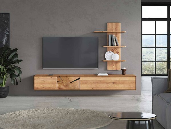 SOB Nábytek - Stolek pod TV z masivu 220 cm Lyon divoký - F01013704G