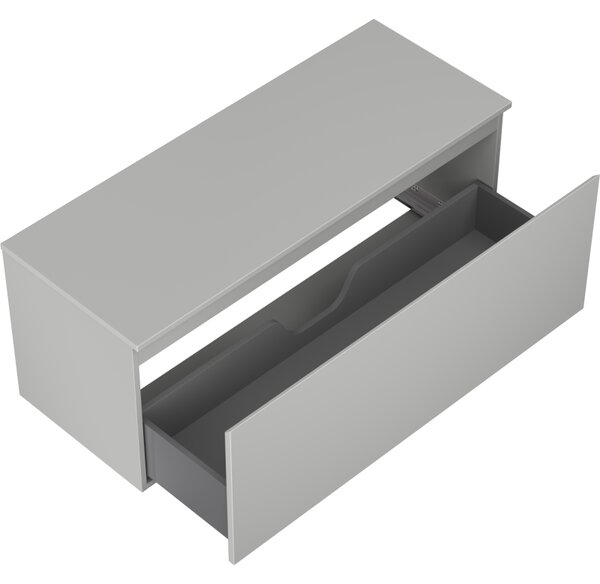 Mexen Orio, koupelnová skříňka 120 cm s horní částí, 1 zásuvka, šedá matná, 91A10-12047-1-BFC62