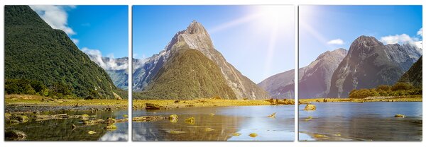 Obraz na plátně - Fjordy - panoráma 538C (90x30 cm)