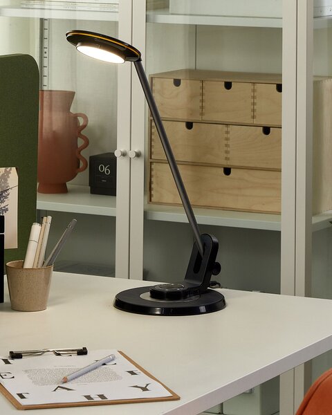 LED stolní lampa CORVUS se stmívačem Kov Černá