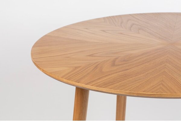 Kulatý jídelní stůl s deskou v dubovém dekoru ø 100 cm Fabio – White Label