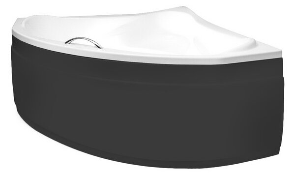 Besco Krycí panel k symetrické vaně Ewa Black P 134x134, černý Barva: Černá mat, Rozměry (cm): 134x134