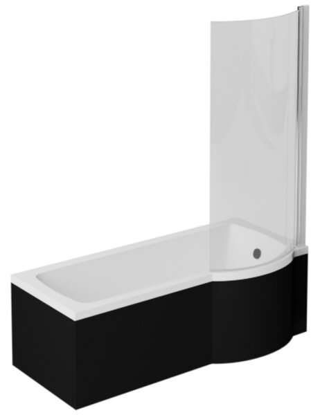Besco Krycí panel k atypické vaně Inspiro Black P 150x70 (160x70, 170x70), černý Barva: Černá mat, Rozměry (cm): 160x70