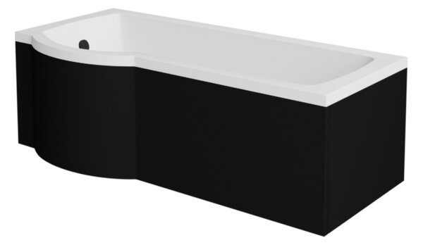 Besco Krycí panel k atypické vaně Inspiro Black P 150x70 (160x70, 170x70), černý Barva: Černá mat, Rozměry (cm): 160x70
