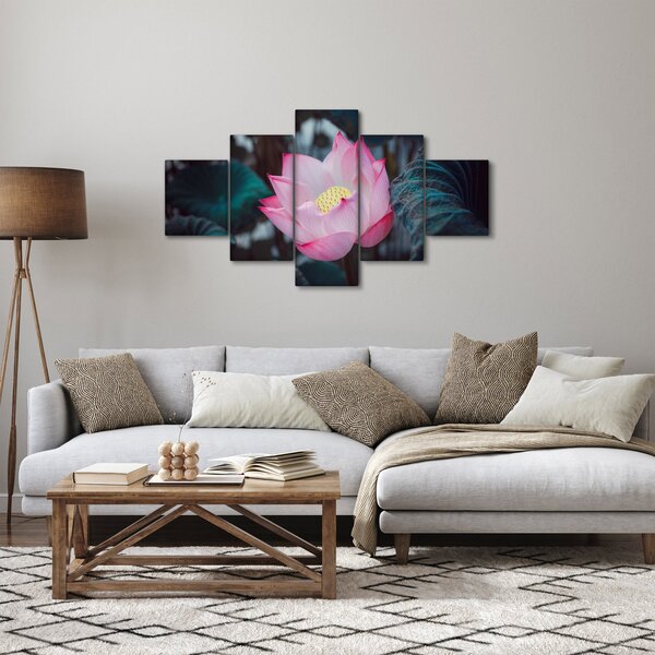 Obraz růžové květiny (125x70 cm)