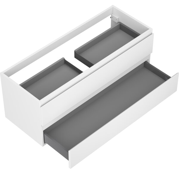 Mexen Orio, koupelnová skříňka 120 cm, 2 zásuvky, bílá matná, 91A10-12047-2-BFF01