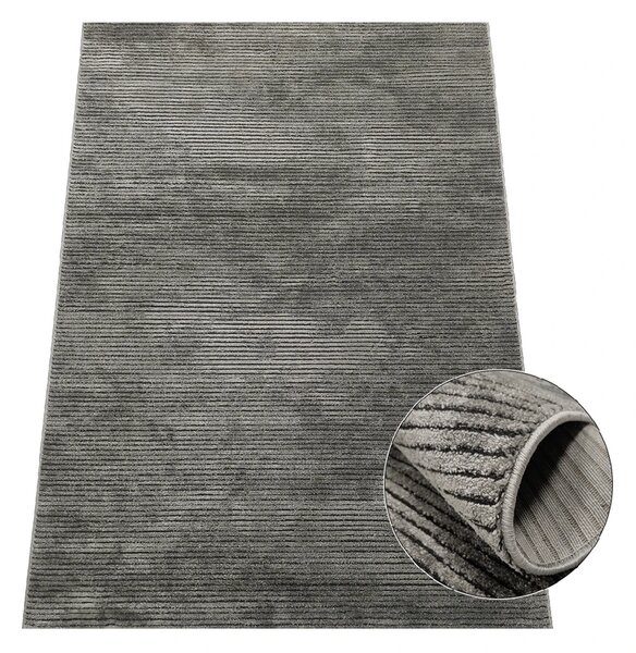 BE Koberec Eforia 9551 GREY - šedý obdélníkový Rozměr: 60x100 cm