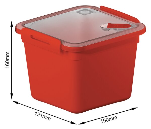 Rotho M/L - Plastový box, krabička, dóza, do mikrovlnky Rotho MEMORY, 1,6l, červená RT1128602792