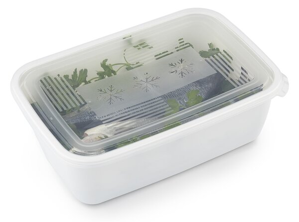 Plastové krabičky do mrazáku, Rotho FREEZE, bílá, 1 x 3,7l (30x20x9)