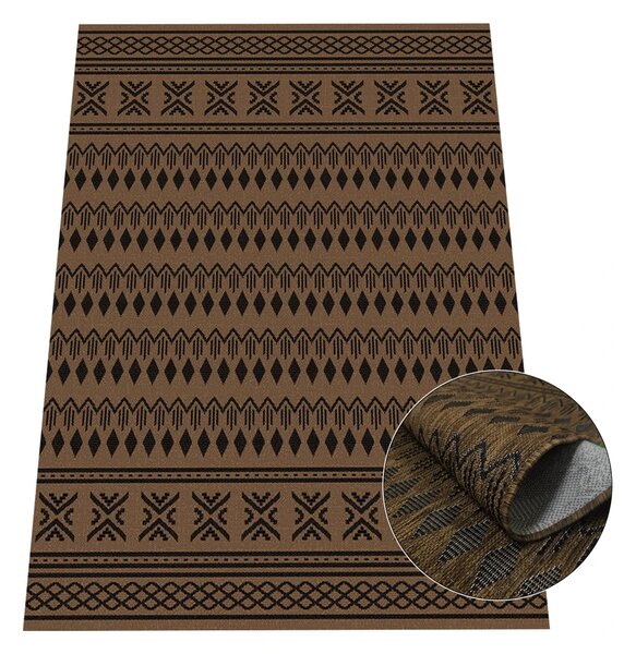 BE Koberec Eqos 0002 BROWN - hnědý obdélníkový Rozměr: 80x150 cm