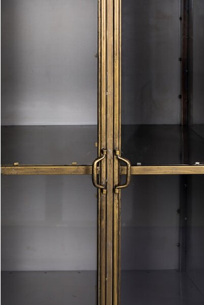 Kovová vitrína ve zlaté barvě 64x184 cm Gertlush – Dutchbone