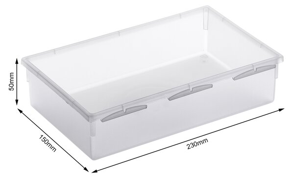Organizér do šuplíku kuchyně i koupelny, příborník Rotho BASIC, mléčná (23x15)
