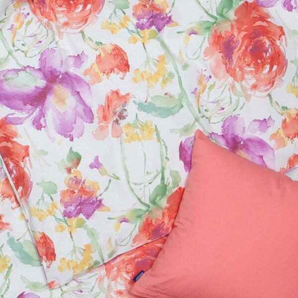 Povlečení KLASIK DESIGN bloom červenofialová 140 x 200/70 x 90 cm