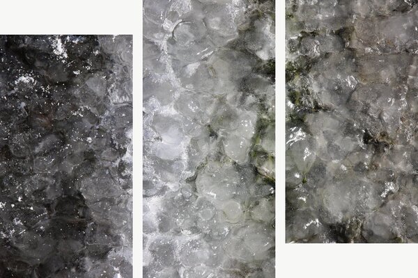 Struktura ledu – Třídílný obraz C, 120 × 80 cm
