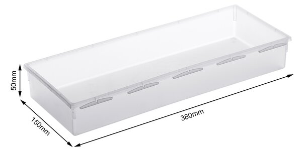 Organizér do šuplíku kuchyně i koupelny, příborník Rotho BASIC, mléčná (38x15)