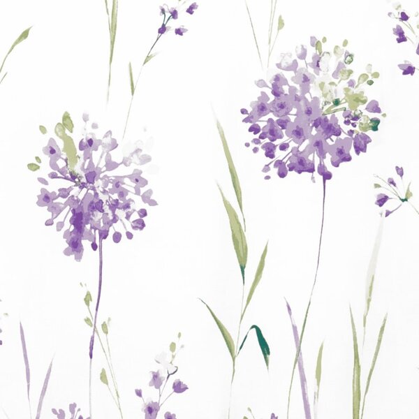 Povlečení SATÉN DESIGN wild garlic bílofialová 140 x 200/70 x 90 cm