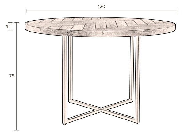 Kulatý jídelní stůl s deskou v dubovém dekoru ø 120 cm Class – Dutchbone