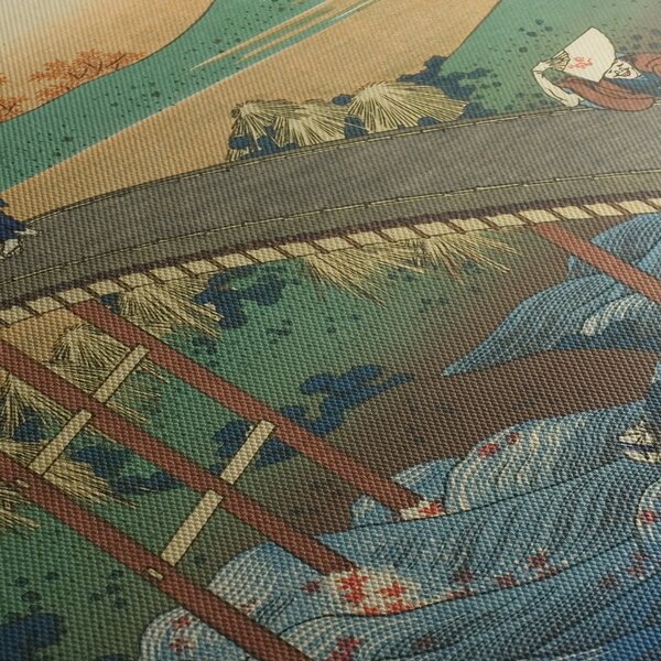 Obraz - Katsushika Hokusai, Ariwara no Narihirafrom the series One Hundred, Poems Explained by the Nurse (Hyakunin isshu uba ga etoki), reprodukce (125x70 cm)