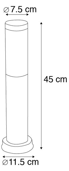 Chytré venkovní lampy sloup antracitová 45 cm vč. Wifi P45 - Rox