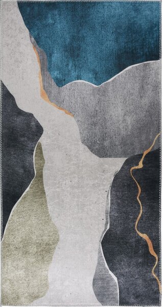 Modro-šedý pratelný koberec 80x150 cm – Vitaus